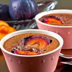 Plum & Chocolate Clafoutis