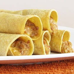 Ground Steak Taquitos and Salsa