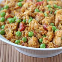 Curried Quinoa with Chicken & Peas