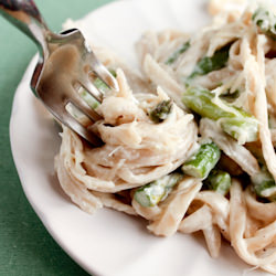 Fettuccine Alfredo w/ Asparagus