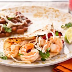 Tomatillo Shrimp Fajitas