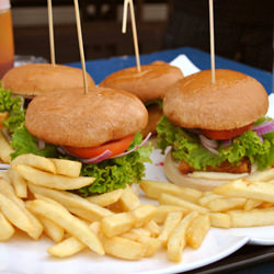 Burgers at Matakana House, Matakana