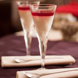 Panna Cotta with Pomegranate Jelly