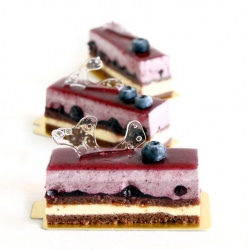 Blueberry Vanilla Chocolate Entremet