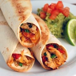 Baked Chicken & Red Pepper Taquitos