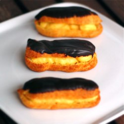Vanilla Eclairs with Choc Glaze