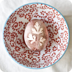 Herb Stenciled Easter Eggs