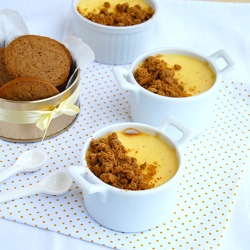 Vanilla Flan with Gingerbread Crumb