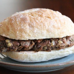 Lentil Burgers with Vegan Chipotle