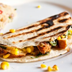 Grilled Corn and Poblano Quesadilla