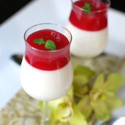 Lychee Panna Cotta & Guava Gelée