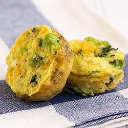 Broccoli Cheddar Frittatas