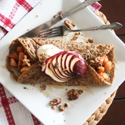 Buckwheat Pancakes w/ Apples
