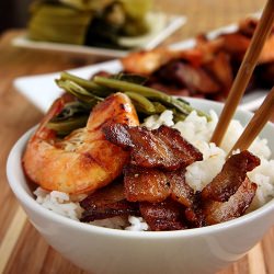 Caramelized Shrimp and Pork Belly