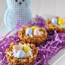 Brown Rice Nutella Easter Nests