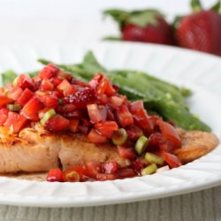 Salmon with Strawberry Salsa