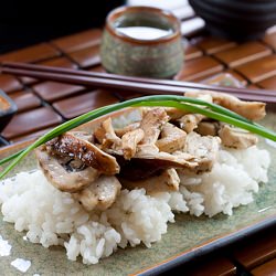 Sauteed Garlic Chicken & Mushrooms