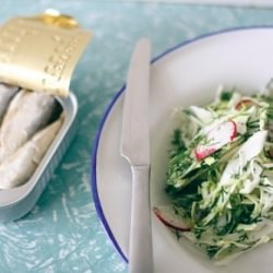 Sardine Toast + Fennel Radish Salad