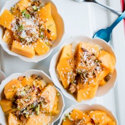 Mango with Cardamom Coconut Cream