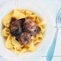 Pappardelle with Meatballs