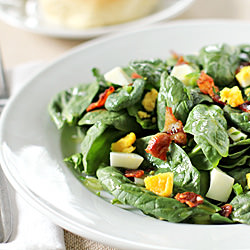 Spinach Salad with Bacon and Egg