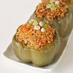 Stuffed Peppers with Brown Rice