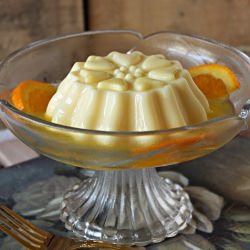 Milk Jelly in Lemon Orange Sauce