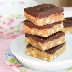 White Choc Blondies w/ Choc PB