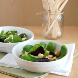 Beetroot, Chickpea and Arugula Salad