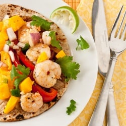 Shrimp Tacos with Mango Salsa