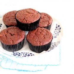 Chocolate Banana Sour Cream Muffins