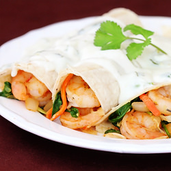 Verde Shrimp Enchiladas