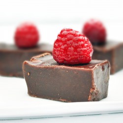 Chocolate-Raspberry Fudge Bites