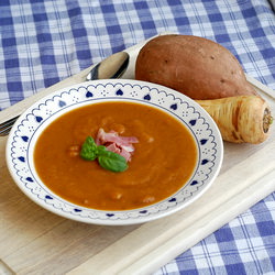 Ham Sweet Potato and Parsnip Soup