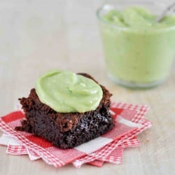 Avocado Frosting Brownies