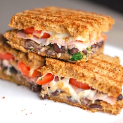 Cilantro Lime Black Bean Panini