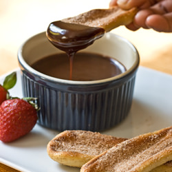 Grilled Churros with Nutella Sauce