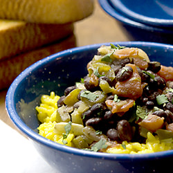 Black Beans & Saffron Rice