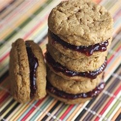 Flourless PB&J Sandwich Cookies