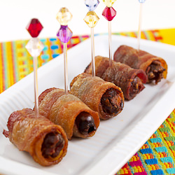 Chorizo Stuffed Bacon Wrapped Dates