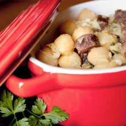 Chickpeas w/ Black “Botifarra”