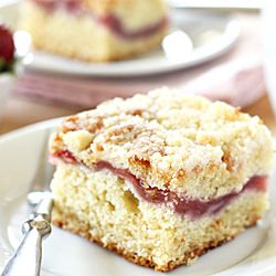 Strawberry Rhubarb Coffee Cake