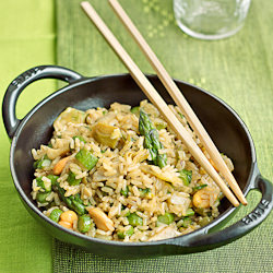 Fried Rice with Asparagus