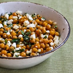 Garlicky Roasted Chickpeas