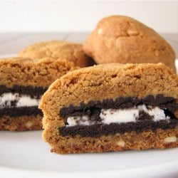 “Oreo” Stuffed PB Cookies