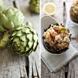 Quinoa-Stuffed Roasted Artichokes