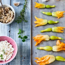 Squash Blossoms Two Ways