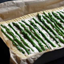 Asparagus Paneer (Ricotta) Tart