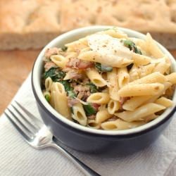 Tuna, Spinach, Bacon Penne