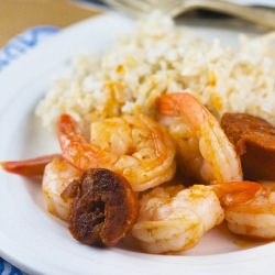 Spanish Shrimp with Chorizo